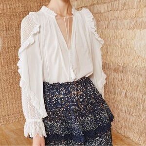 Ulla Johnson Shirley Peasant Blouse Size 10